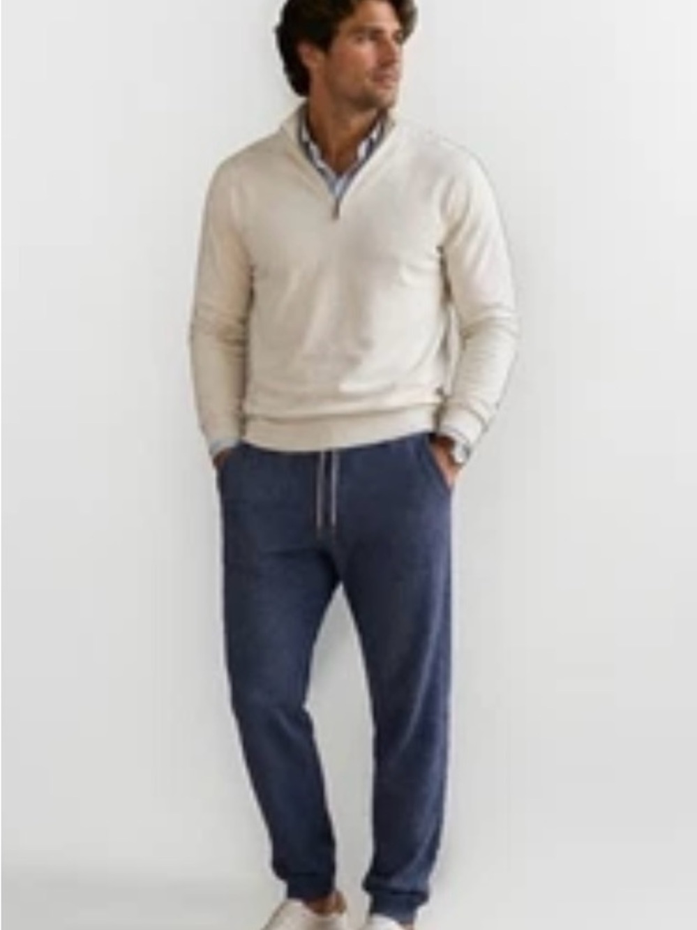 Taylor Stitch Apres Jogger Pant Sashiko Organic Cotton Waffle Textured XL indigo